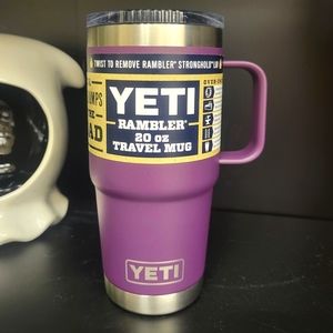 Yeti Nordic Purple 20oz Stainless Steel Travel Tumbler with handle
